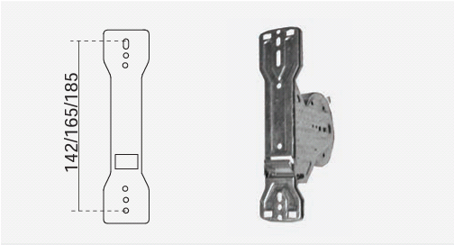 Avvolgitore universale KLIKO da 6; 8; 12 mt con interasse 142/165/185 completo di placca e viti