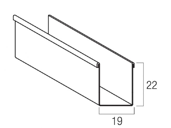 Guida di scorrimento in alluminio con spazzolino 30x25,5