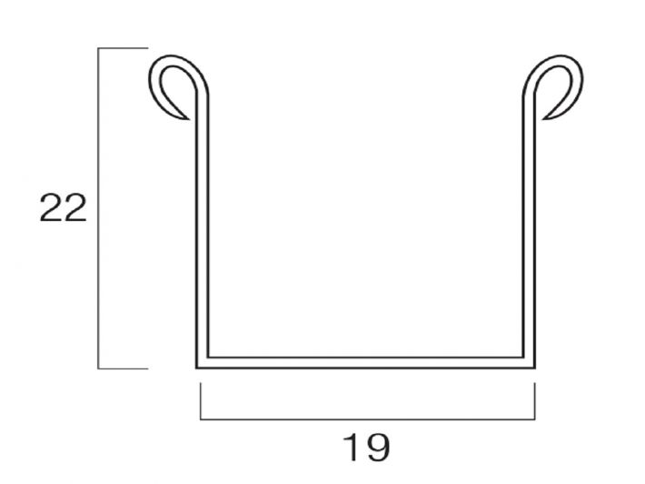 Guida di scorrimento in alluminio con spazzolino 30x25,5